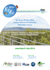 Du 16 au 20 juin 2014, Station Marine d`Endoume, Marseille, France