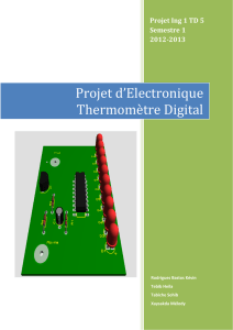 Projet d`Electronique Thermomètre Digital