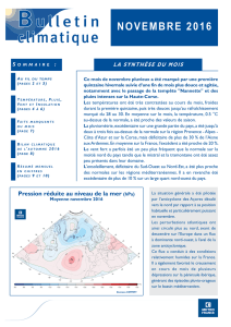 NOVEMBRE 2016 - Météo-France : Données publiques