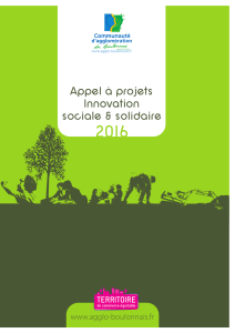 Appel à projets 2016 - Communauté d`agglomération du Boulonnais