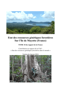 Etat des ressources génétiques forestières Sur l`île de Mayotte