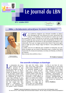 Bulletin 4 LBN - Laboratoire de Bioingénierie et Nanosciences
