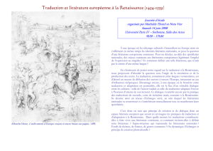 Traduction et littérature européenne à la Renaissance (1454