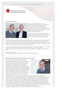 Newsletter  - Transfusion Interrégionale CRS