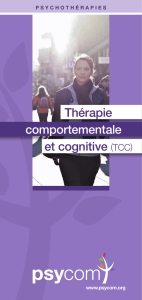 Plaquette "Thérapie comportementale et cognitive (TCC)"