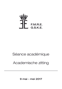 Séance académique Academische zitting