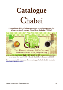 Catalogue - Chabei Comptoir de Thés