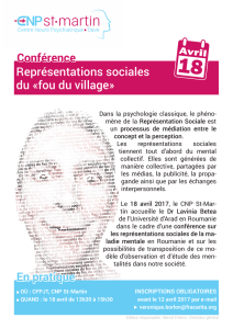 Représentations sociales du «fou du village - CNP Saint