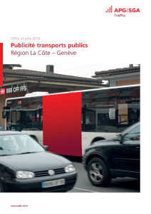 Publicité transports publics Région La Côte – Genève