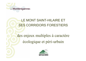 Le mont Saint-Hilaire et ses corridors forestiers : des enjeux