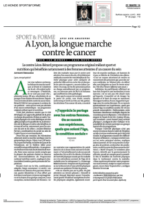 A Lyon, la longue marche contre le cancer