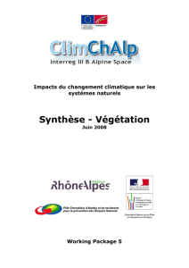 synthèse végétation - Pôle Alpin d`études et de recherche pour la