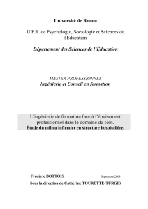 Université de Rouen U.F.R. de Psychologie, Sociologie et Sciences