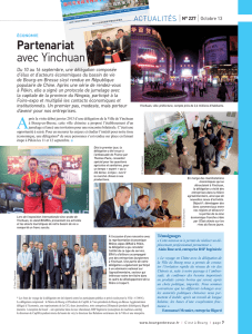 Partenariat avec Yinchuan - Ville de Bourg-en