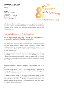 notes bibliques prédications - Eglise protestante unie de France