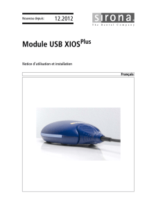 Module USB XIOS - Sirona - Technical Documentation