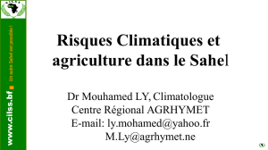 Risques Climatiques et agriculture dans le Sahel