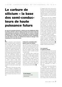 Le carbure de silicium – la base des semi-conduc