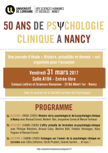 50 ans de ps chologie clinique a nancy
