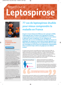 Regards sur la leptospirose n°4 : étude de 77 cas