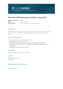 Formation Marketing web et mobile, cross-canal