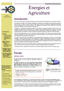 Agriculture et énergies