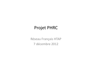 Projet AChx - Réseau Français de l`HTAP