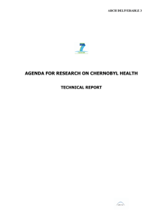 agenda for research on chernobyl health - ARCH