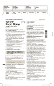 Notice Valium Roche 10 mg, comprimé sécable