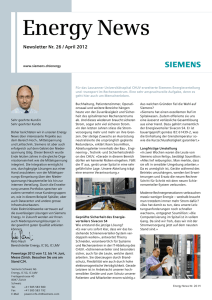 Energy News - Siemens Schweiz AG