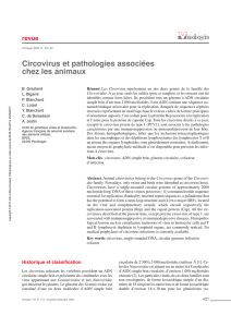 Circovirus et pathologies associées chez les animaux