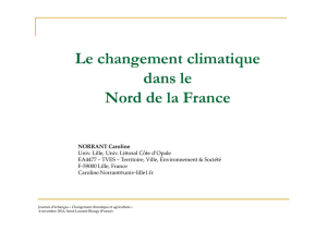 Le changement climatique dans le Nord de la France