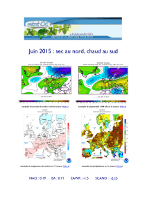 Juin 2015 : sec au nord, chaud au sud