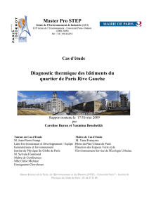 Diagnostic thermique des bâtiments du quartier de Paris-Rive