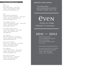 Programme de l`année 2011-2012
