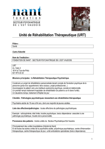Unité de Réhabilitation Thérapeutique (URT)
