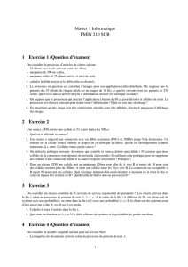 Master 1 Informatique FMIN 210 SQR 1 Exercice 1 (Question d