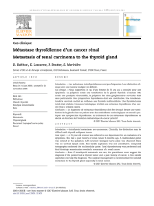 [Metastasis of renal carcinoma to the thyroid gland] (PDF