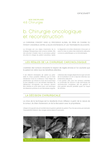 b. Chirurgie oncologique et reconstruction