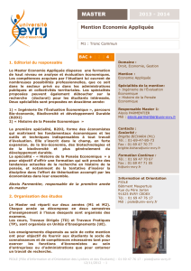 M1 Economie Appliquee -2 NT - Université Evry Val d`Essonne