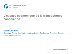 L`espace économique de la francophonie canadienne