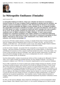Le Métropolite Emilianos (Timiadis)