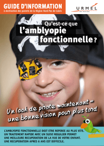 l`amblyopie fonctionnelle - URPS Médecin libéraux Hauts de France