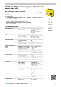 RDT 405, 410 : Régulateur électronique pour des applications
