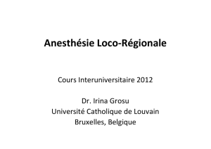 Anesthésie Loco-Régionale