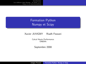 Formation Python Numpy et Scipy
