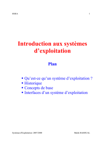 Introduction aux systèmes d`exploitation