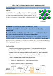 TP n°1 : Effet thermique de la dissolution de composés ioniques