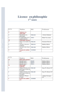 Licence en philosophie