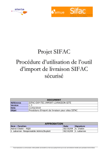 Procédure d`import de livraison pour sites SIFAC